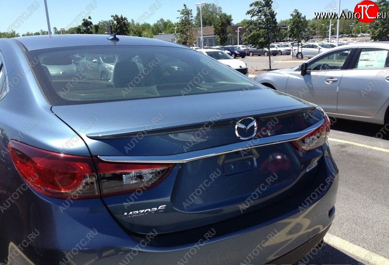 4 089 р. Лип спойлер SKYACTIV Mazda 6 GJ 1-ый рестайлинг седан (2015-2018) (Неокрашенный)  с доставкой в г. Майкоп