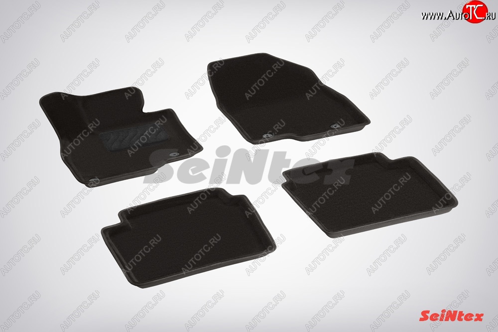 5 449 р. Износостойкие коврики в салон 3D MAZDA 6 13` черные (компл) Mazda 6 GJ 1-ый рестайлинг седан (2015-2018)  с доставкой в г. Майкоп