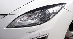 849 р. Реснички на фары (рестайлинг) RA Mazda 6 GH рестайлинг лифтбэк (2010-2012) (Неокрашенные)  с доставкой в г. Майкоп. Увеличить фотографию 4
