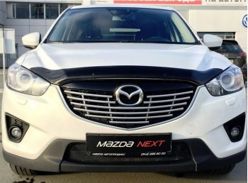3 299 р. Дефлектор капота NovLine Mazda CX-5 KE рестайлинг (2015-2017)  с доставкой в г. Майкоп. Увеличить фотографию 3