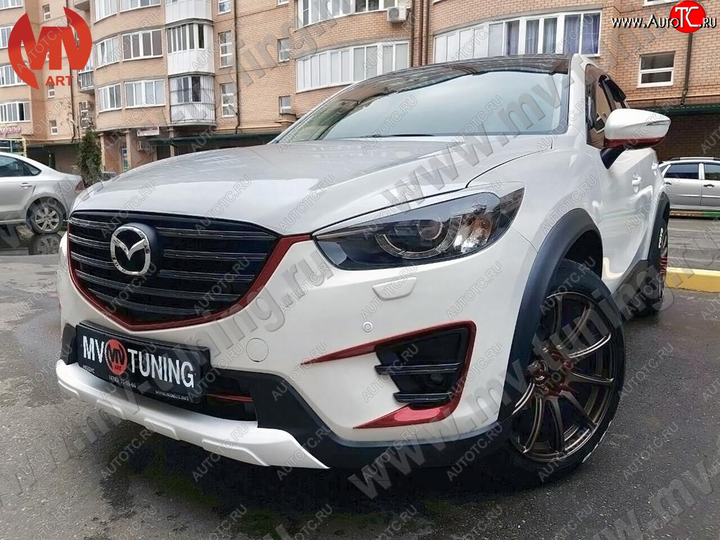 9 199 р. Расширители колесных арок MV-Tuning  Mazda CX-5  KE (2011-2017) дорестайлинг, рестайлинг (Неокрашенный)  с доставкой в г. Майкоп