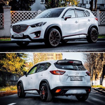9 199 р. Расширители колесных арок MV-Tuning  Mazda CX-5  KE (2011-2017) дорестайлинг, рестайлинг (Неокрашенный)  с доставкой в г. Майкоп. Увеличить фотографию 2