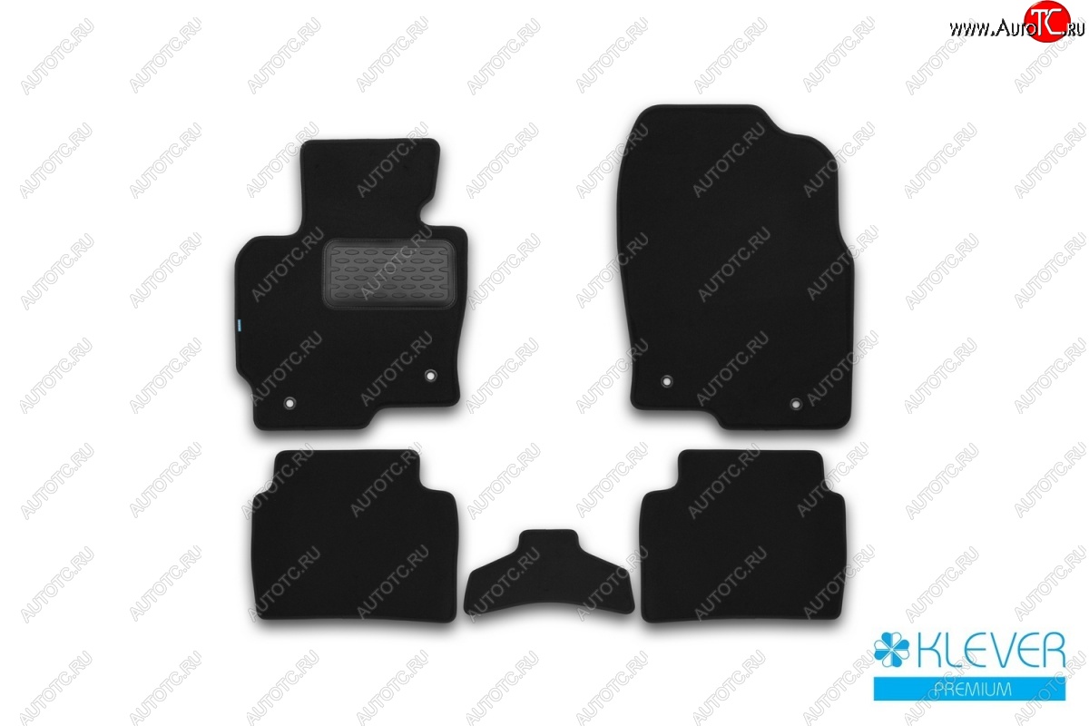 1 277 р. Коврики в салон Klever Premium (текстиль) Mazda CX-5 KE рестайлинг (2015-2017) (Черный)  с доставкой в г. Майкоп