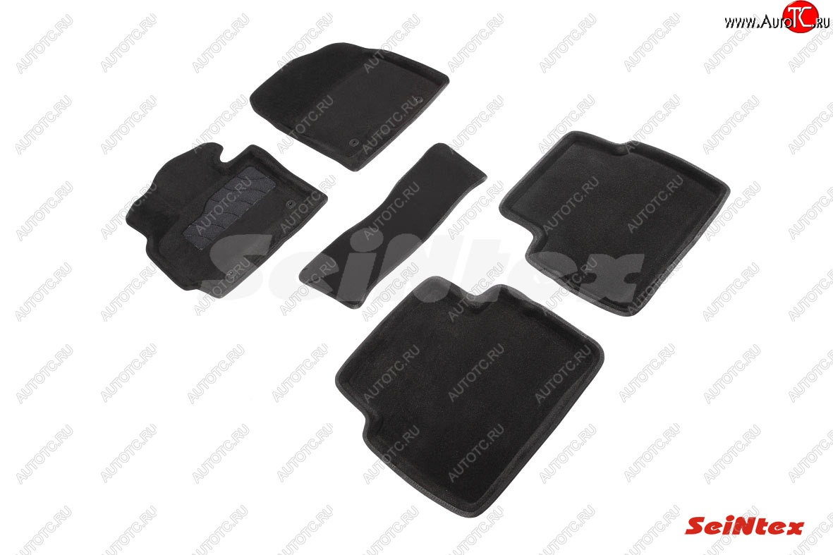 5 449 р. Комплект 3D ковриков в салон (ворсовые / чёрные) Seintex  Mazda CX-5  KE (2011-2017) дорестайлинг, рестайлинг  с доставкой в г. Майкоп