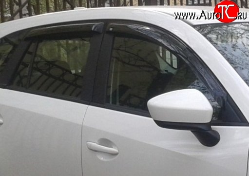 999 р. Комплект дефлекторов окон (ветровиков) 4 шт. Russtal Mazda CX-5 KE дорестайлинг (2011-2014)  с доставкой в г. Майкоп