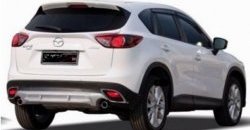 4 149 р. Накладка на задний бампер СТ v2 v2 Mazda CX-5 KE рестайлинг (2015-2017) (Неокрашенная)  с доставкой в г. Майкоп. Увеличить фотографию 2