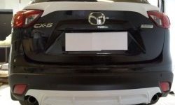 4 149 р. Накладка на задний бампер СТ v2 v2 Mazda CX-5 KE рестайлинг (2015-2017) (Неокрашенная)  с доставкой в г. Майкоп. Увеличить фотографию 3