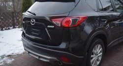 4 149 р. Накладка на задний бампер СТ v2 v2 Mazda CX-5 KE рестайлинг (2015-2017) (Неокрашенная)  с доставкой в г. Майкоп. Увеличить фотографию 8