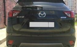 2 749 р. Накладка на задний бампер СТ v2 v2 Mazda CX-5 KE рестайлинг (2015-2017) (Неокрашенная)  с доставкой в г. Майкоп. Увеличить фотографию 3