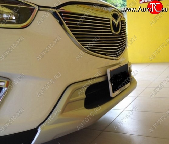 4 199 р. Накладка на передний бампер СТ v2 v2 v2 Mazda CX-5 KE дорестайлинг (2011-2014) (Неокрашенная)  с доставкой в г. Майкоп