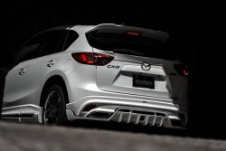 23 749 р. Накладка на задний бампер ROWEN Mazda CX-5 KE дорестайлинг (2011-2014) (Неокрашенная)  с доставкой в г. Майкоп. Увеличить фотографию 6