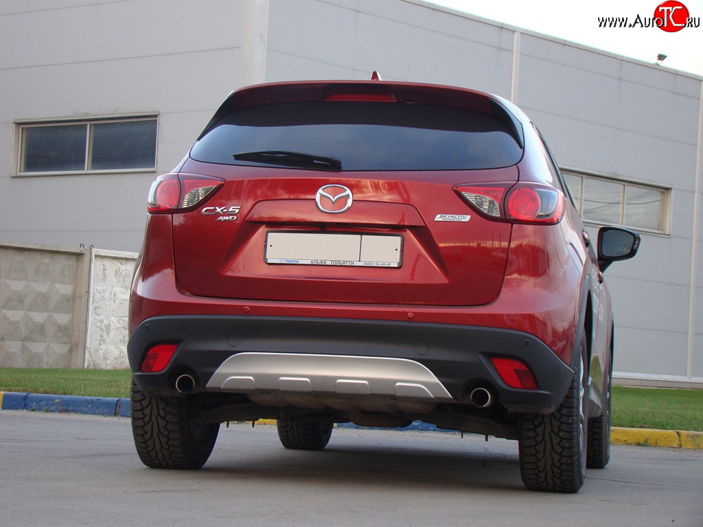 4 649 р. Диффузор заднего бампера Sport Line  Mazda CX-5  KE (2011-2017) дорестайлинг, рестайлинг (Неокрашенный)  с доставкой в г. Майкоп