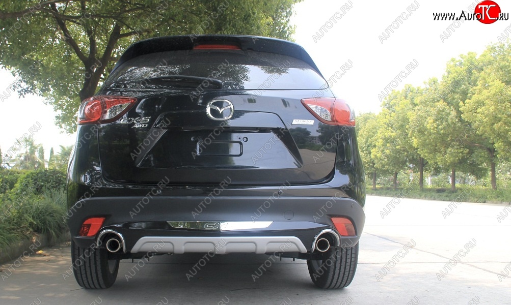 4 899 р. Диффузор на задний бампер SuvStyle Mazda CX-5 KE рестайлинг (2015-2017) (Неокрашенная)  с доставкой в г. Майкоп