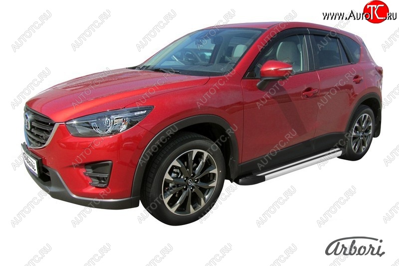 12 509 р. Порожки для ног Arbori Luxe Black Mazda CX-5 KE рестайлинг (2015-2017)  с доставкой в г. Майкоп