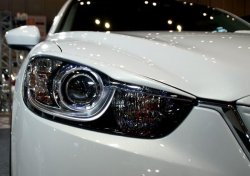 4 149 р. Реснички на фары DUCKS GARDEN Mazda CX-5 KE рестайлинг (2015-2017) (Неокрашенные)  с доставкой в г. Майкоп. Увеличить фотографию 2