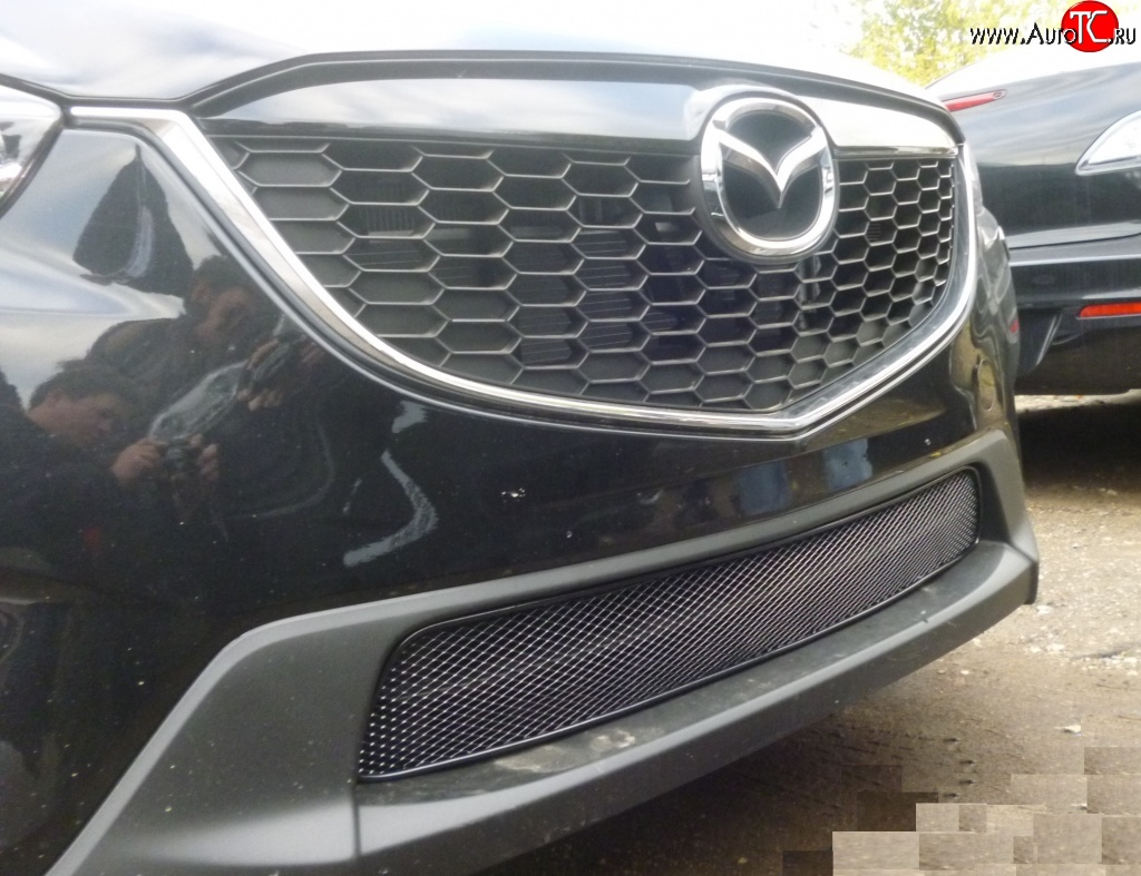 2 899 р. Сетка на бампер Novline Mazda CX-5 KE дорестайлинг (2011-2014)  с доставкой в г. Майкоп
