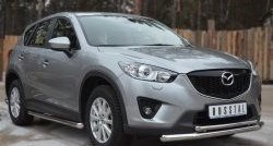 16 849 р. Защита переднего бампера (2 трубыØ63 и 42 мм, нержавейка) SLITKOFF  Mazda CX-5  KE (2011-2017) дорестайлинг, рестайлинг  с доставкой в г. Майкоп. Увеличить фотографию 4