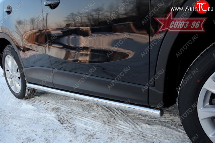 20 069 р. Защита порогов Souz-96 (d60) Mazda CX-5 KE рестайлинг (2015-2017)  с доставкой в г. Майкоп