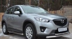 70 999 р. Защита порогов из круглой трубы диаметром 63 мм Russtal Mazda CX-5 KE рестайлинг (2015-2017) (Защита порогов с со скосами на торцах (вариант 1))  с доставкой в г. Майкоп. Увеличить фотографию 4