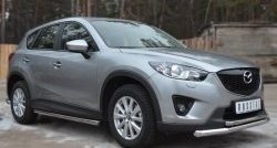 70 999 р. Защита порогов из круглой трубы диаметром 63 мм Russtal Mazda CX-5 KE рестайлинг (2015-2017) (Защита порогов с со скосами на торцах (вариант 1))  с доставкой в г. Майкоп. Увеличить фотографию 8