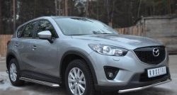 24 649 р. Широкая защита порогов SLITKOFF  Mazda CX-5  KE (2011-2017) дорестайлинг, рестайлинг  с доставкой в г. Майкоп. Увеличить фотографию 4