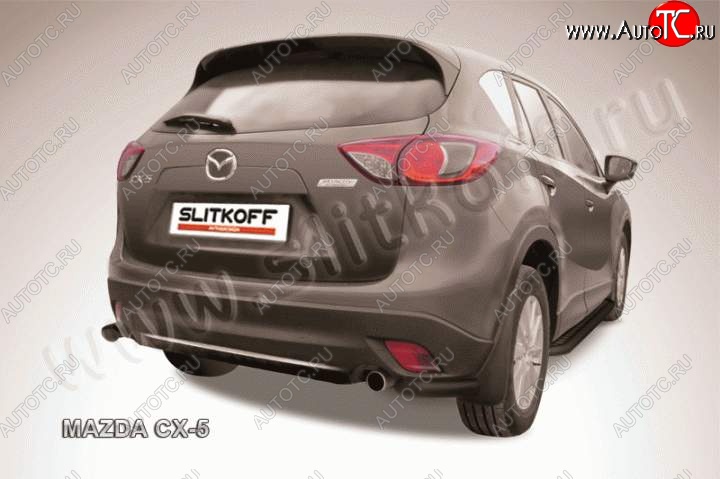 4 999 р. Уголки d57 Mazda CX-5 KE дорестайлинг (2011-2014) (Цвет: серебристый)  с доставкой в г. Майкоп
