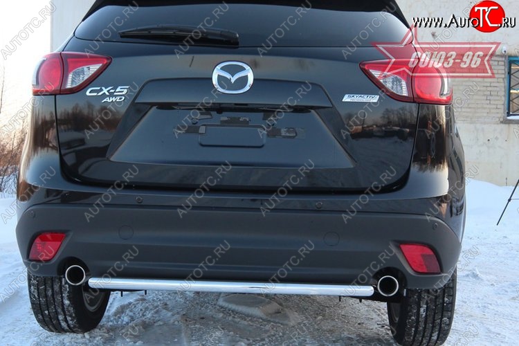 13 274 р. Защита заднего бампера Souz-96 (d42) Mazda CX-5 KE дорестайлинг (2011-2014)  с доставкой в г. Майкоп