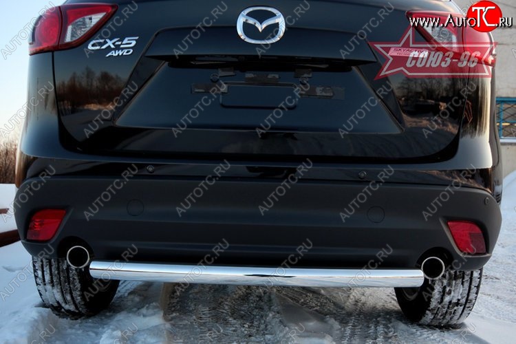 14 939 р. Защита заднего бампера Souz-96 (d60) Mazda CX-5 KE дорестайлинг (2011-2014)  с доставкой в г. Майкоп