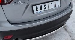 11 549 р. Одинарная защита заднего бампера из трубы диаметром 42 мм SLITKOFF Mazda CX-5 KE дорестайлинг (2011-2014)  с доставкой в г. Майкоп. Увеличить фотографию 2