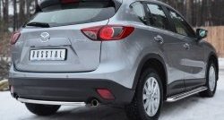 11 549 р. Одинарная защита заднего бампера из трубы диаметром 42 мм SLITKOFF Mazda CX-5 KE дорестайлинг (2011-2014)  с доставкой в г. Майкоп. Увеличить фотографию 4