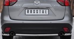 11 549 р. Одинарная защита заднего бампера из трубы диаметром 42 мм SLITKOFF Mazda CX-5 KE дорестайлинг (2011-2014)  с доставкой в г. Майкоп. Увеличить фотографию 5
