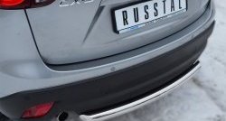 12 949 р. Одинарная защита заднего бампера из трубы диаметром 63 мм SLITKOFF Mazda CX-5 KE дорестайлинг (2011-2014)  с доставкой в г. Майкоп. Увеличить фотографию 3