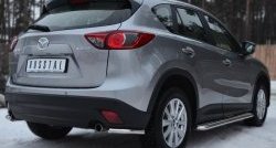 14 549 р. Защита заднего бампера (Ø63 мм уголки, нержавейка) SLITKOFF  Mazda CX-5  KE (2011-2017) дорестайлинг, рестайлинг  с доставкой в г. Майкоп. Увеличить фотографию 3