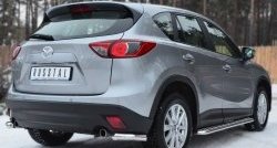16 899 р. Защита заднего бампера (Ø63 мм уголки, нержавейка) SLITKOFF  Mazda CX-5  KE (2011-2017) дорестайлинг, рестайлинг  с доставкой в г. Майкоп. Увеличить фотографию 4