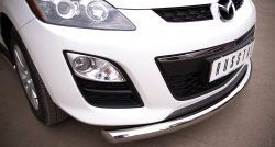 15 349 р. Одинарная защита переднего бампера диаметром 76 мм SLITKOFF Mazda CX-7 ER рестайлинг (2010-2012)  с доставкой в г. Майкоп. Увеличить фотографию 2