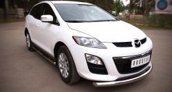 15 349 р. Одинарная защита переднего бампера диаметром 76 мм SLITKOFF Mazda CX-7 ER рестайлинг (2010-2012)  с доставкой в г. Майкоп. Увеличить фотографию 4