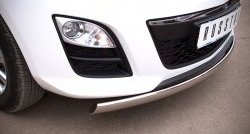 11 949 р. Защита переднего бампера (Ø75х42 мм, нержавейка) Russtal Mazda CX-7 ER рестайлинг (2010-2012)  с доставкой в г. Майкоп. Увеличить фотографию 2