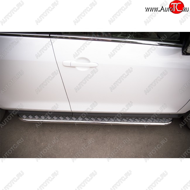 17 849 р. Широкая защита порогов с трубой диаметром 42 мм Russtal v3 Mazda CX-7 ER рестайлинг (2010-2012)  с доставкой в г. Майкоп