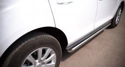 70 999 р. Защита порогов из круглой трубы диаметром 63 мм Russtal Mazda CX-7 ER рестайлинг (2010-2012) (Защита порогов с со скосами на торцах (вариант 1))  с доставкой в г. Майкоп. Увеличить фотографию 2