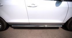 70 999 р. Защита порогов из круглой трубы диаметром 63 мм Russtal Mazda CX-7 ER рестайлинг (2010-2012) (Защита порогов с со скосами на торцах (вариант 1))  с доставкой в г. Майкоп. Увеличить фотографию 3
