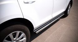 70 999 р. Защита порогов из круглой трубы диаметром 63 мм Russtal Mazda CX-7 ER рестайлинг (2010-2012) (Защита порогов с со скосами на торцах (вариант 1))  с доставкой в г. Майкоп. Увеличить фотографию 5