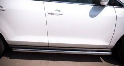 70 999 р. Защита порогов из круглой трубы диаметром 63 мм Russtal Mazda CX-7 ER рестайлинг (2010-2012) (Защита порогов с со скосами на торцах (вариант 1))  с доставкой в г. Майкоп. Увеличить фотографию 7