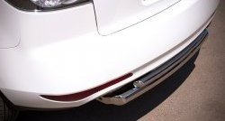 17 999 р. Защита заднего бампера (Ø63 и 42 мм, нержавейка) SLITKOFF Mazda CX-7 ER рестайлинг (2010-2012)  с доставкой в г. Майкоп. Увеличить фотографию 2