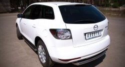14 799 р. Одинарная защита заднего бампера из трубы диаметром 63 мм SLITKOFF Mazda CX-7 ER рестайлинг (2010-2012)  с доставкой в г. Майкоп. Увеличить фотографию 4