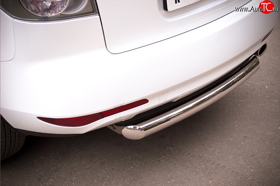 15 249 р. Одинарная защита заднего бампера из трубы диаметром 76 мм SLITKOFF Mazda CX-7 ER рестайлинг (2010-2012)  с доставкой в г. Майкоп