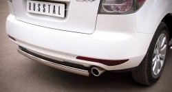 12 999 р. Защита заднего бампера (Ø75x42 мм, нержавейка) Russtal Mazda CX-7 ER рестайлинг (2010-2012)  с доставкой в г. Майкоп. Увеличить фотографию 3