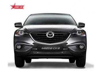 Декоративный элемент воздухозаборника Souz96 Mazda CX-9 TC дорестайлинг (2015-2025) (Черная 10 мм)