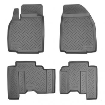Комплект ковриков в салон Norplast Unidec Mazda CX-9  TB (2007-2015) дорестайлинг, 1-ый рестайлинг, 2-ой рестайлинг (Цвет: черный)
