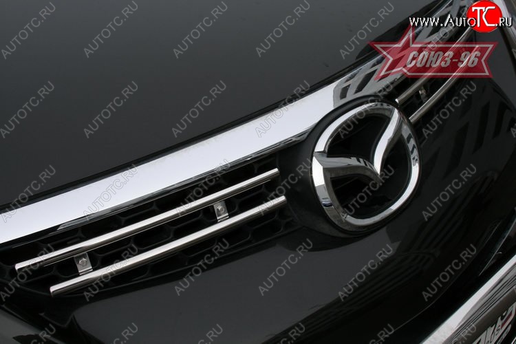 7 109 р. Декоративные элементы решетки радиатора Souz-96 (d16) Mazda CX-9 TB дорестайлинг (2007-2009)  с доставкой в г. Майкоп