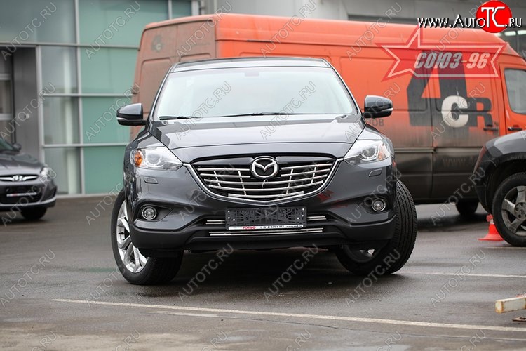 8 819 р. Декоративный элемент решетки радиатора Souz-96 (d16) Mazda CX-9 TB дорестайлинг (2007-2009)  с доставкой в г. Майкоп